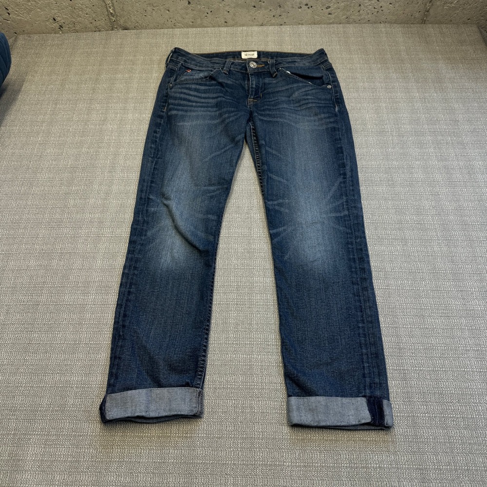 Hudson Bacara Jeans Womens Size 28 Blue Denim Cuffed Leg Mid-Rise Stretch Casual